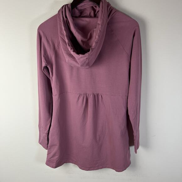 Latched Mama Small Nursing Hoodie Petal Wrap Front Pockets Sweatshirt EUC - Picture 7 of 8